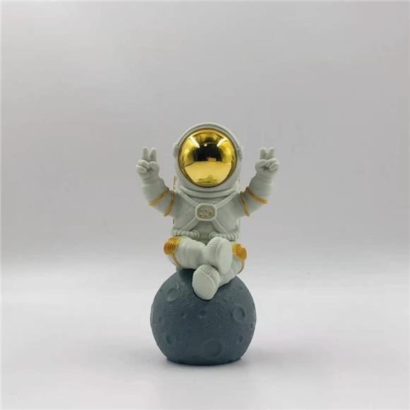 Gold Astronaut Figurine Statue Sculpture Spaceman Décor Sculptures Home Décor - Picture 4 of 6